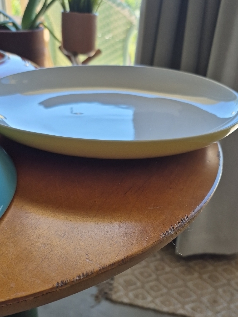 3 kate spade x Lenox Summer Circle Bright Yellow, Blue & Coral Dinner Plates. - Picture 3 of 6